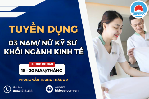 TUYỂN 03 NAM, NỮ KỸ SƯ KHỐI NGÀNH KINH TẾ - QTKD -  KẾ TOÁN - NGÔN NGỮ - THƯƠNG MẠI 