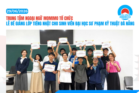 LỄ BẾ GIẢNG LỚP TIẾNG NHẬT N4 TẠI MOMIMO DÀNH CHO SINH VIÊN ĐẠI HỌC SƯ PHẠM KỸ THUẬT ĐÀ NẴNG
