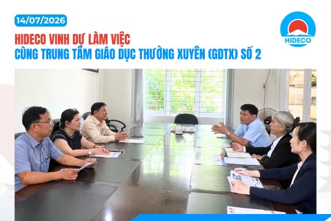 HIDECO VINH DỰ LÀM VIỆC CÙNG TRUNG TÂM GIÁO DỤC THƯỜNG XUYÊN SỐ 2