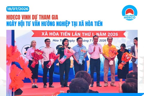 HIDECO VINH DỰ THAM GIA NGÀY HỘI TƯ VẤN HƯỚNG NGHIỆP TẠI XÃ HÒA TIẾN
