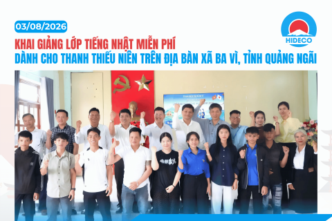 KHAI GIẢNG LỚP TIẾNG NHẬT MIỄN PHÍ TẠI XÃ BA VÌ, TỈNH QUẢNG NGÃI