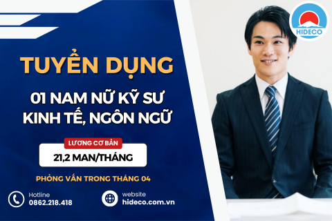 HD5353 TUYỂN 1 NAM NỮ KỸ SƯ KHỐI KINH TẾ, NGÔN NGỮ NHẬT