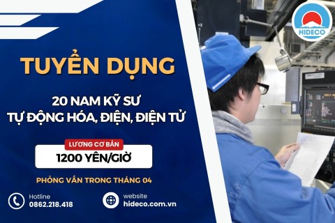HD5332 TUYỂN 20 NAM KỸ SƯ TỰ ĐỘNG HÓA, ĐIỆN, ĐIỆN TỬ
