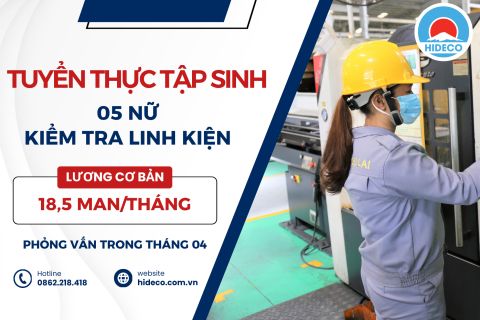 H1473 TUYỂN 5 NỮ TTS KIỂM TRA SẢN PHẨM