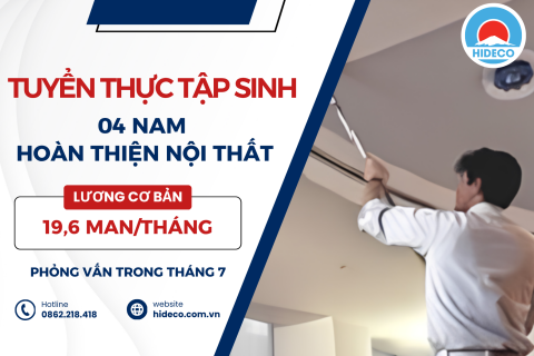  H1615 TUYỂN 4 NAM TTS HOÀN THIỆN NỘI THẤT
