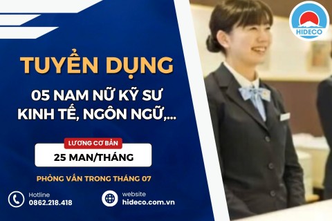 HD5442 TUYỂN 5 NAM NỮ KỸ SƯ KINH TẾ, NGÔN NGỮ, KẾ TOÁN 