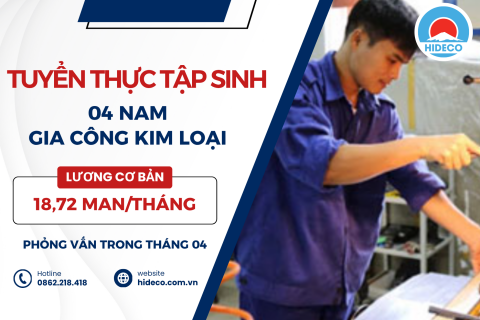 H1474 TUYỂN 4 NAM TTS GIA CÔNG KIM LOẠI