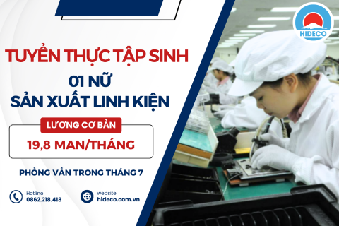 H1637 TUYỂN 2 NỮ TTS SẢN XUẤT LINH KIỆN