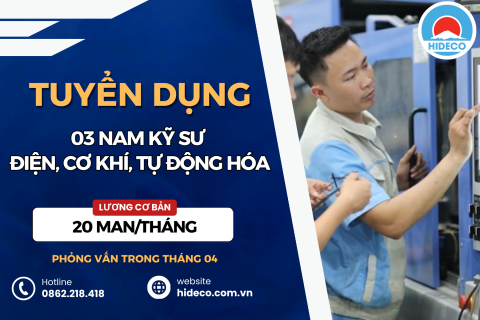 HD5331 TUYỂN 3 NAM KỸ SƯ ĐIỆN, CƠ KHÍ, TỰ ĐỘNG HÓA