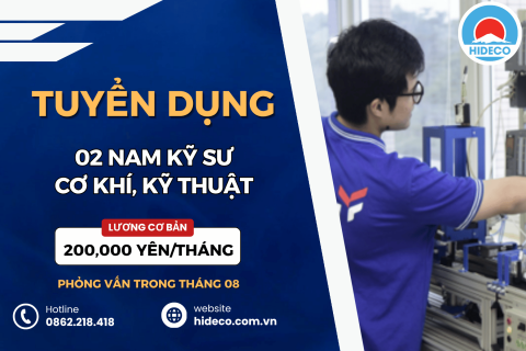 HD5467 TUYỂN 02 NAM KỸ SƯ CƠ KHÍ, KỸ THUẬT