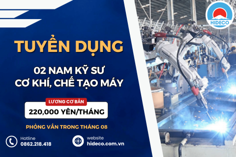 HD5466 TUYỂN 02 NAM KỸ SƯ CƠ KHÍ, CHẾ TẠO MÁY,...