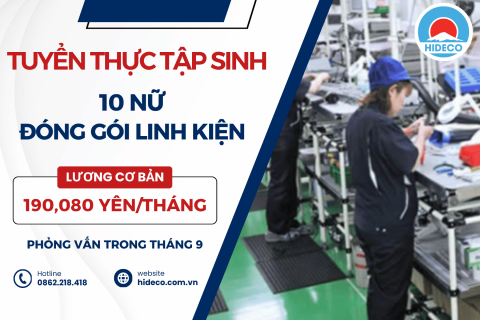 H1703 TUYỂN 10 NỮ TTS KIỂM TRA, ĐÓNG GÓI LINH KIỆN OTO