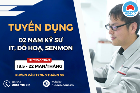 HD5449 TUYỂN 02 NAM KỸ SƯ IT, ĐỒ HỌA, SENMON
