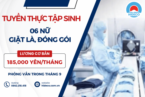 H1697 TUYỂN 06 NỮ TTS GIẶT LÀ, ĐÓNG GÓI KHĂN