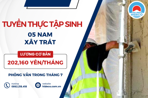 H1640 TUYỂN 5 NAM TTS XÂY TRÁT