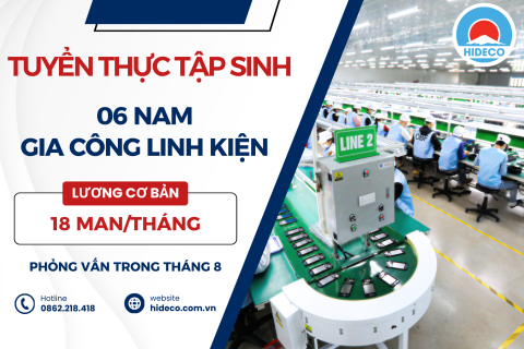 H1653 TUYỂN 6 NAM TTS GIA CÔNG LINH KIỆN