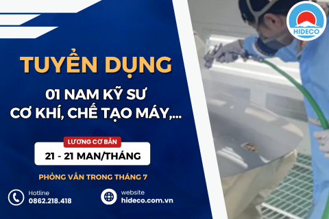 HD5440 TUYỂN 1 NAM KỸ SƯ CƠ KHÍ, CHẾ TẠO MÁY,...