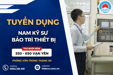 [ĐƠN TUYỂN FREE PHÍ] TUYỂN KỸ SƯ BẢO TRÌ THIẾT BỊ