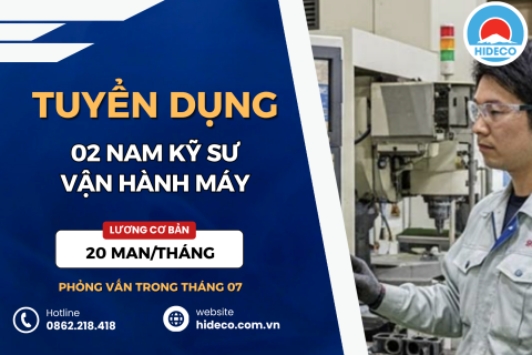 HD5446 TUYỂN 02 NAM KỸ SƯ CƠ KHÍ, OTO, TỰ ĐỘNG HÓA,...