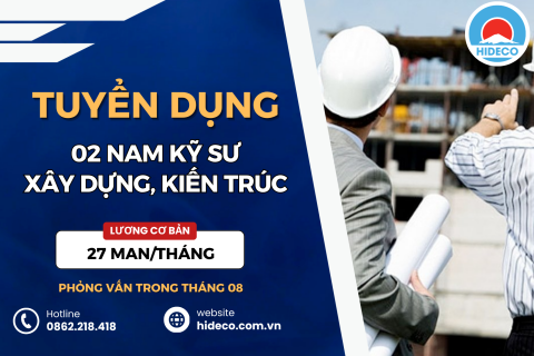 HD5450 TUYỂN 02 NAM KỸ SƯ XÂY DỰNG KIẾN TRÚC, TRẮC ĐỊA