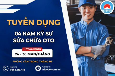 HD5469 TUYỂN 04 NAM KỸ SƯ SỬA CHỮA OTO