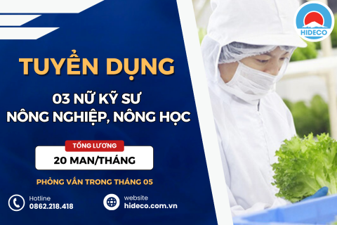 HD5374 TUYỂN 1 NAM KỸ SƯ NÔNG NGHIỆP, NÔNG HỌC