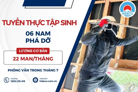 H1626 TUYỂN 6 NAM TTS PHÁ DỠ