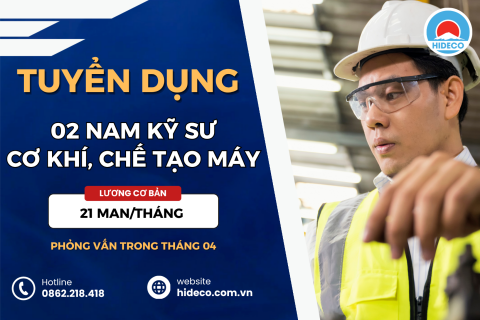 HD5350 TUYỂN 2 NAM KỸ SƯ CƠ KHÍ, CHẾ TẠO MÁY, CN OTO