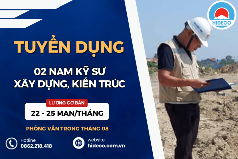HD5465 TUYỂN 02 NAM KỸ SƯ XÂY DỰNG, KIẾN TRÚC,...