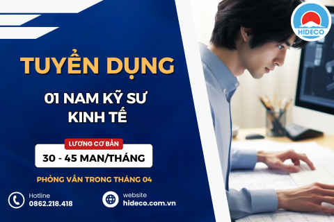 HD5346 TUYỂN 1 NAM KỸ SƯ KHỐI KINH TẾ, SENMON KINH TẾ