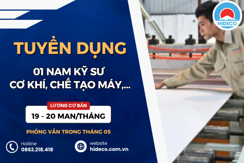 HD5363 TUYỂN 1 NAM KỸ SƯ CƠ KHÍ, CHẾ TẠO MÁY, CN OTO