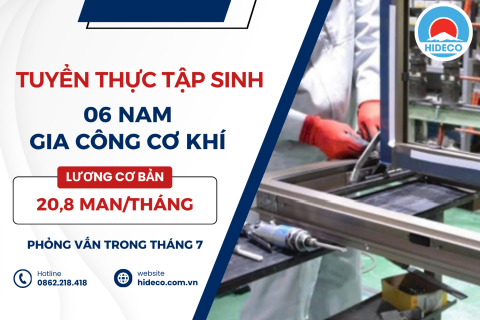  H1642 TUYỂN 6 NAM TTS GIA CÔNG CƠ KHÍ