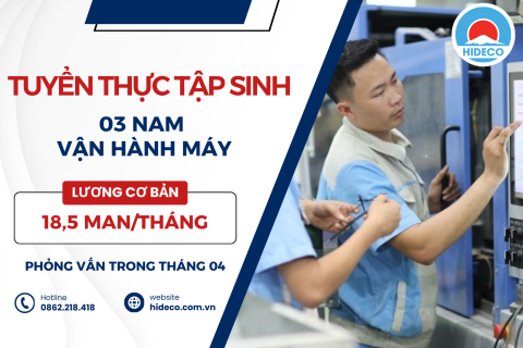 H1477 TUYỂN 3 NAM TTS VẬN HÀNH MÁY