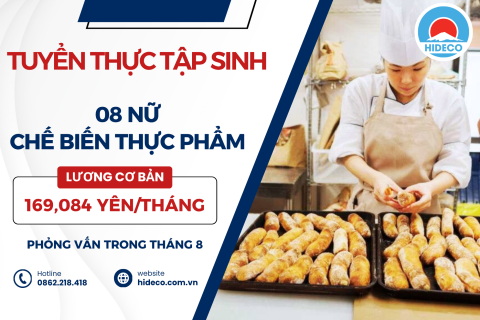 H1643 TUYỂN 8 NỮ TTS CHẾ BIẾN THỰC PHẨM