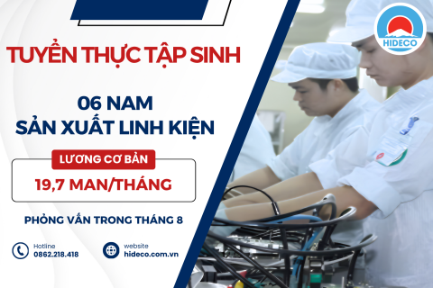  H1644 TUYỂN 6 NAM TTS SẢN XUẤT LINH KIỆN