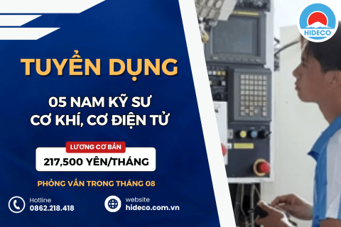 HD5455 TUYỂN 05 NAM KỸ SƯ CƠ KHÍ, CƠ ĐIỆN TỬ