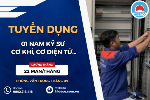 HD5473 TUYỂN 01 NAM NỮ KỸ SƯ CƠ KHÍ, CƠ ĐIỆN TỬ, CGKL,...