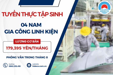 H1663 TUYỂN 4 NAM TTS GIA CÔNG CƠ KHÍ