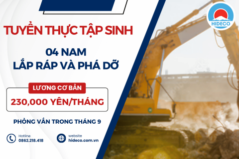 H1738 TUYỂN 04 NAM TTS LÁI MÁY VÀ PHÁ DỠ