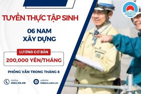 H1689 TUYỂN 06 NAM TTS XÂY DỰNG