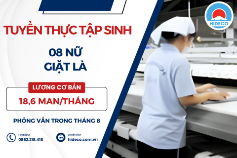 H1652 TUYỂN 8 NỮ TTS GIẶT LÀ