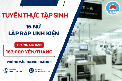 H1750 TUYỂN 16 NỮ TTS LẮP RÁP LINH KIỆN