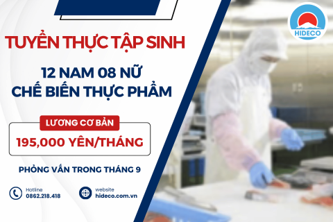 H1726 TUYỂN 12 NAM 08 NỮ TTS CHẾ BIẾN THỦY SẢN