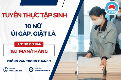 H1718 TUYỂN 10 NỮ TTS ỦI GẤP, GIẶT LÀ