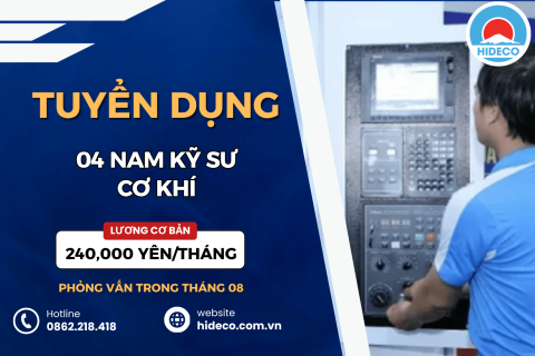 HD5458 TUYỂN 04 NAM KỸ SƯ CƠ KHÍ
