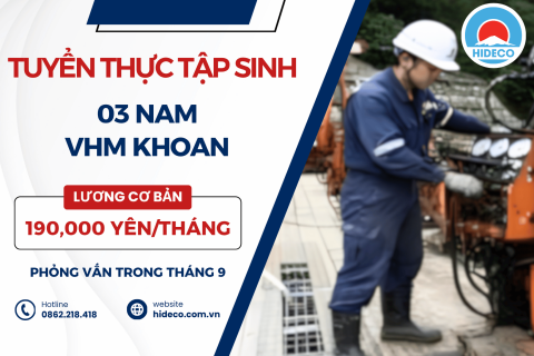H1712 TUYỂN 03 NAM TTS VẬN HÀNH MÁY KHOAN