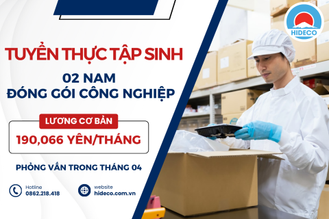 H1469 TUYỂN 2 NAM TTS ĐÓNG GÓI CÔNG NGHIỆP