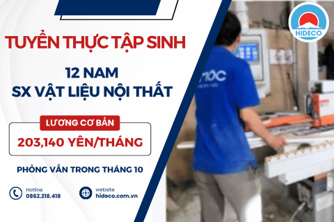 H1771 TUYỂN 12 NỮ TTS SẢN XUẤT VẬT LIỆU NỘI THẤT