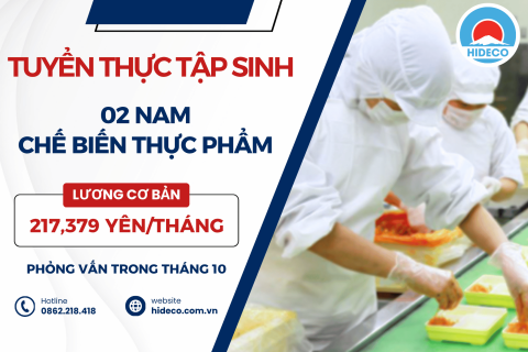 H1768 TUYỂN 02 NAM TTS CHẾ BIẾN THỰC PHẨM