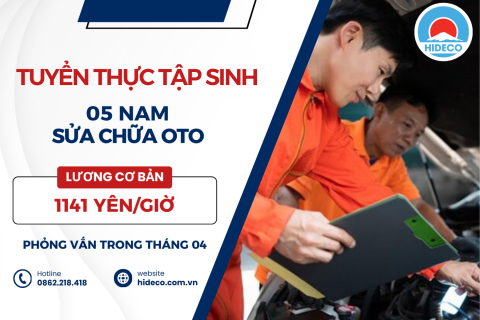 H1485 TUYỂN 5 NAM TTS SỬA CHỮA OTO